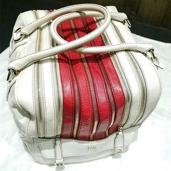 Dolce & Gabbana Lily XXL Leather Bag Ivory/Red - Picture 1 of 8
